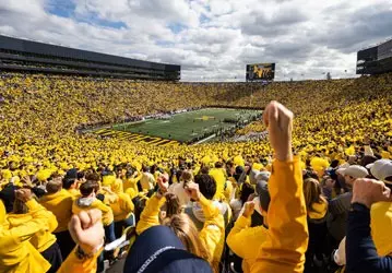 Michigan Fans Cheering on Game Day